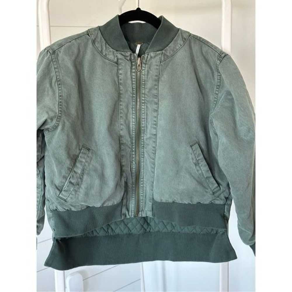 Young Fabulous & Broke puff bomber jacket army gr… - image 2