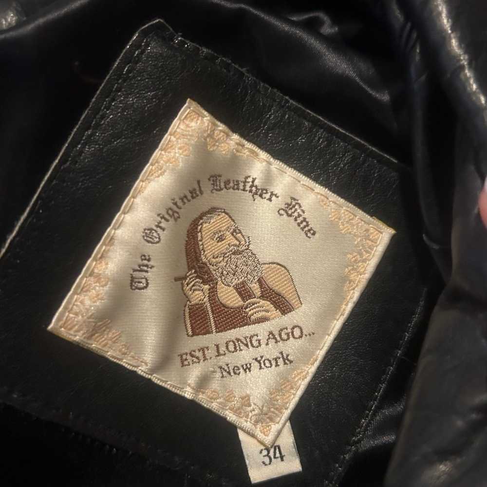 Unisex Original Leather Line Vintage Leather Jack… - image 2