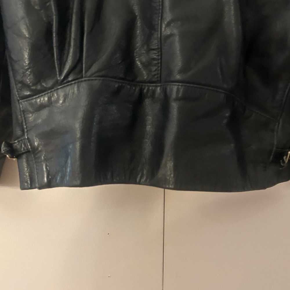 Unisex Original Leather Line Vintage Leather Jack… - image 5