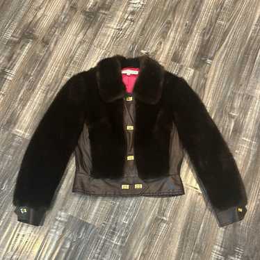 Trina Turk Faux Fur faux leather Jacket