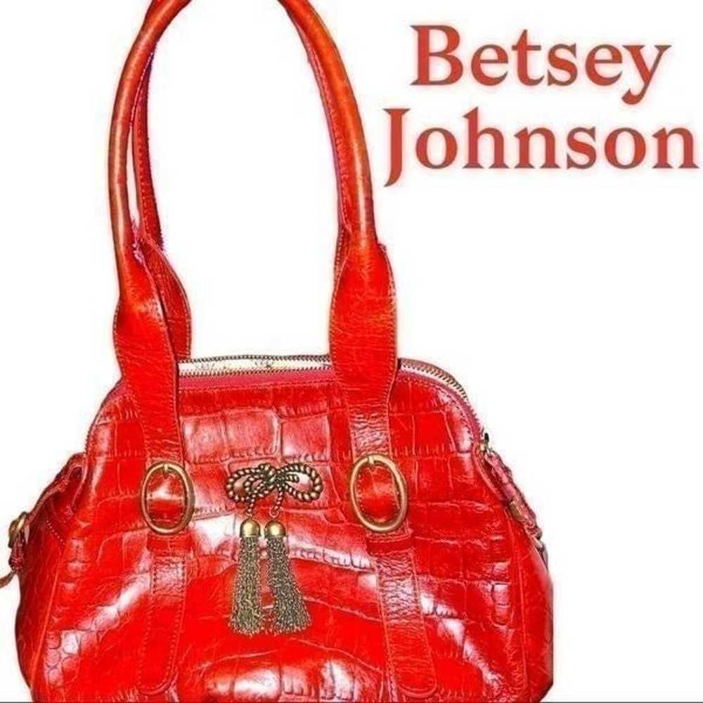Vintage Betsey Johnson excellent condition red le… - image 1