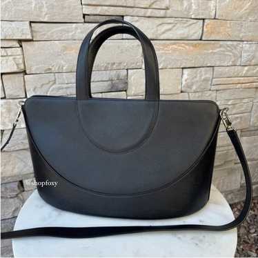 Bvlgari Vintage Black Leather Decollete Shoulder … - image 1