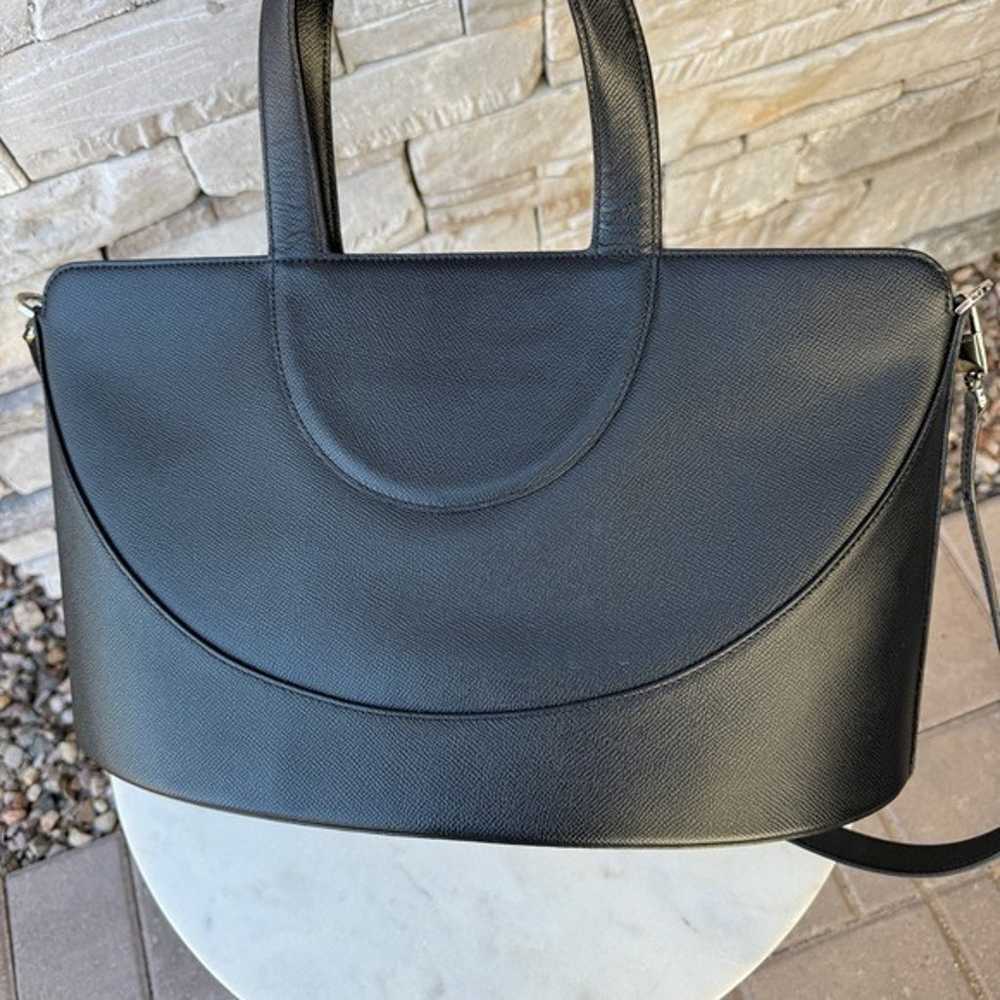 Bvlgari Vintage Black Leather Decollete Shoulder … - image 4
