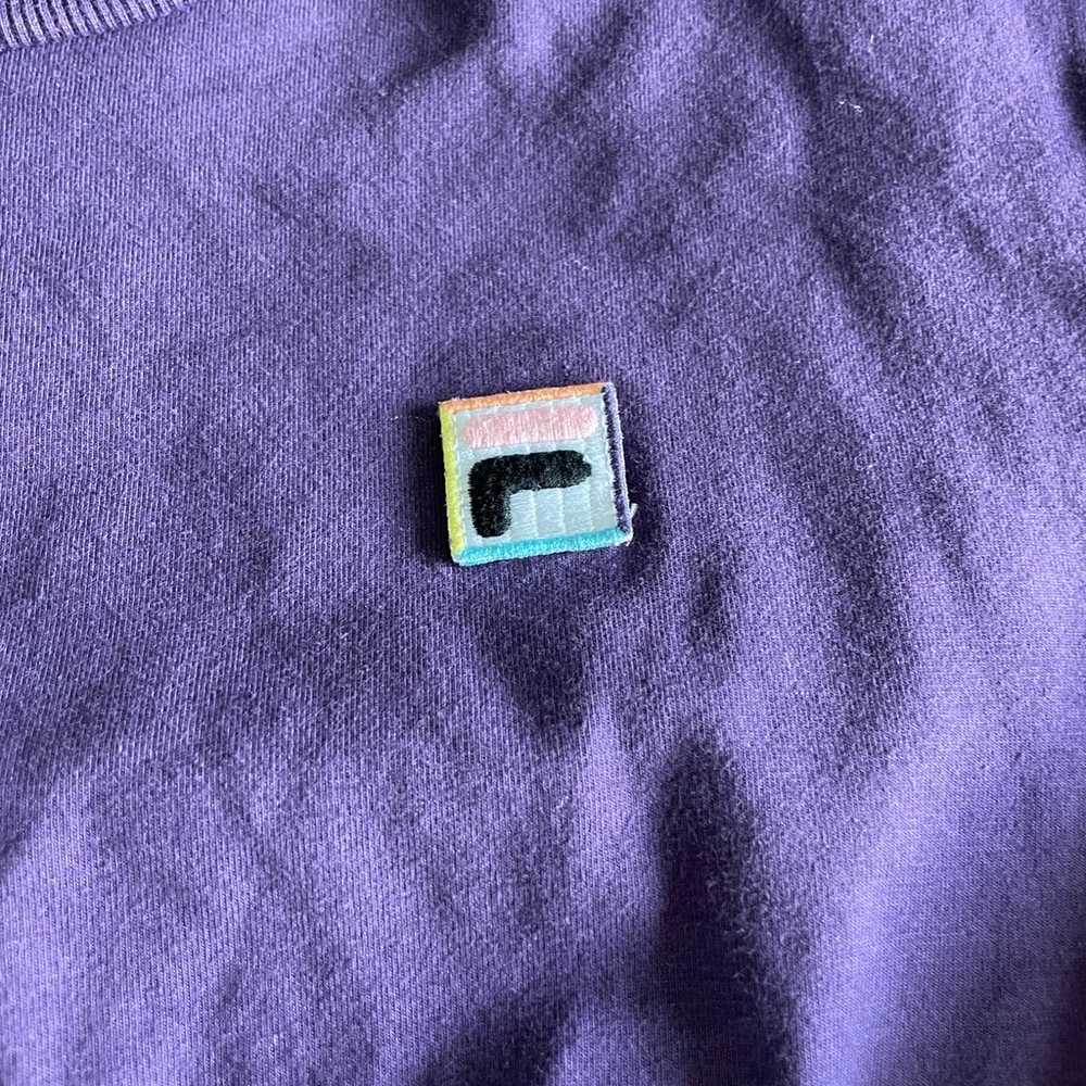 Vintage FILA Purple Cropped T-Shirt - image 2