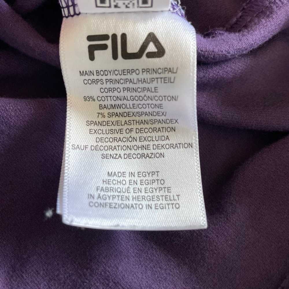 Vintage FILA Purple Cropped T-Shirt - image 4