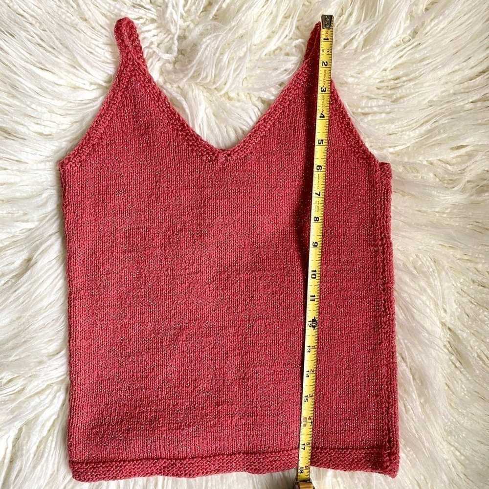 Vintage HandKnit Pink Sweater Tank Top - image 4