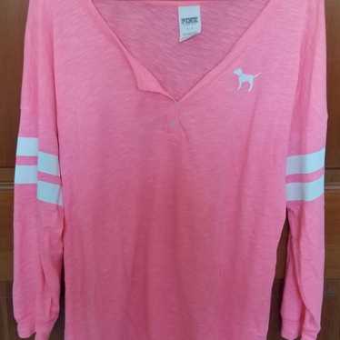 VS PINK Hot Pink Long Sleeve Size Small Y2K - image 1