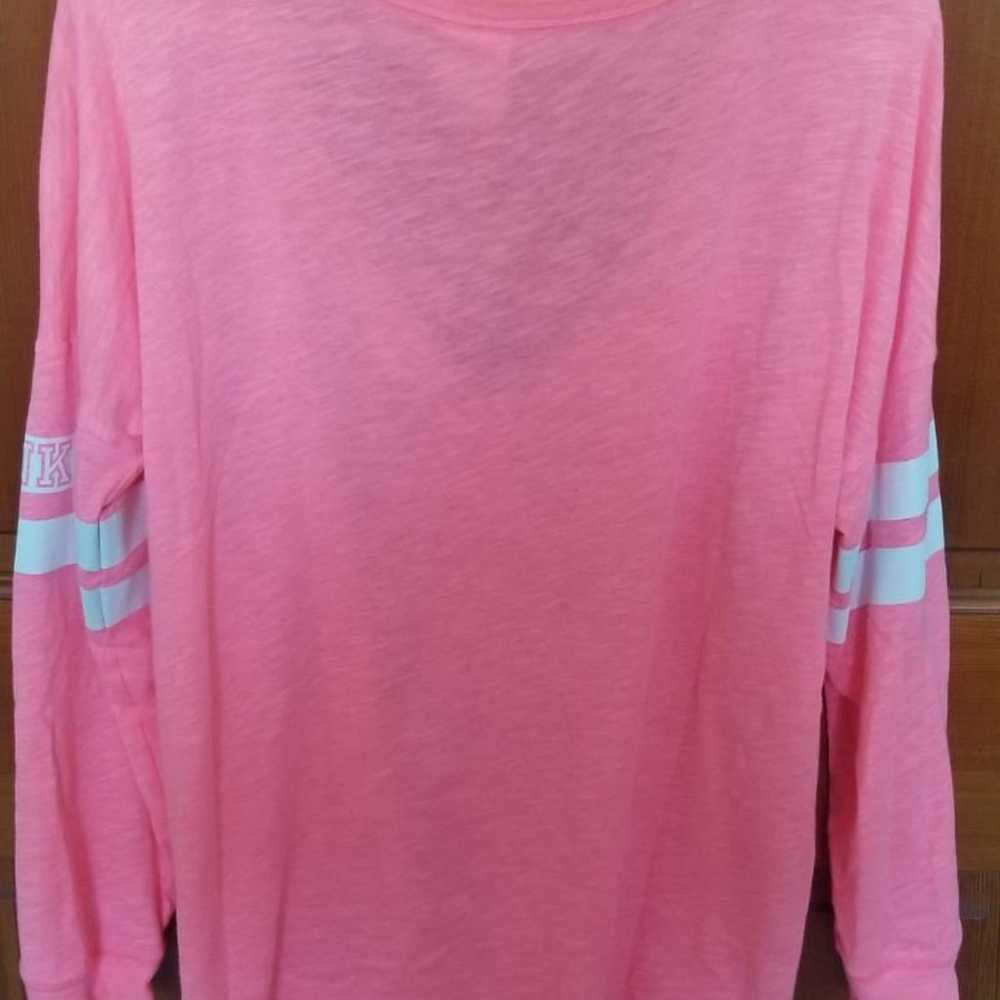 VS PINK Hot Pink Long Sleeve Size Small Y2K - image 2