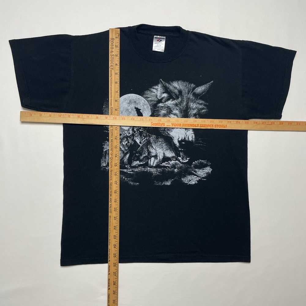 Vintage 90’s 3D Wolfs Nature T-shirt - image 5