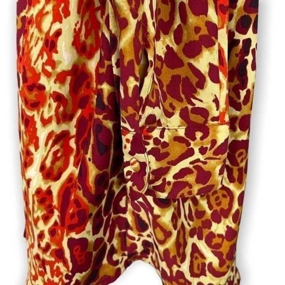 Multicolored Animal Print Long Sleeve Button Fron… - image 5