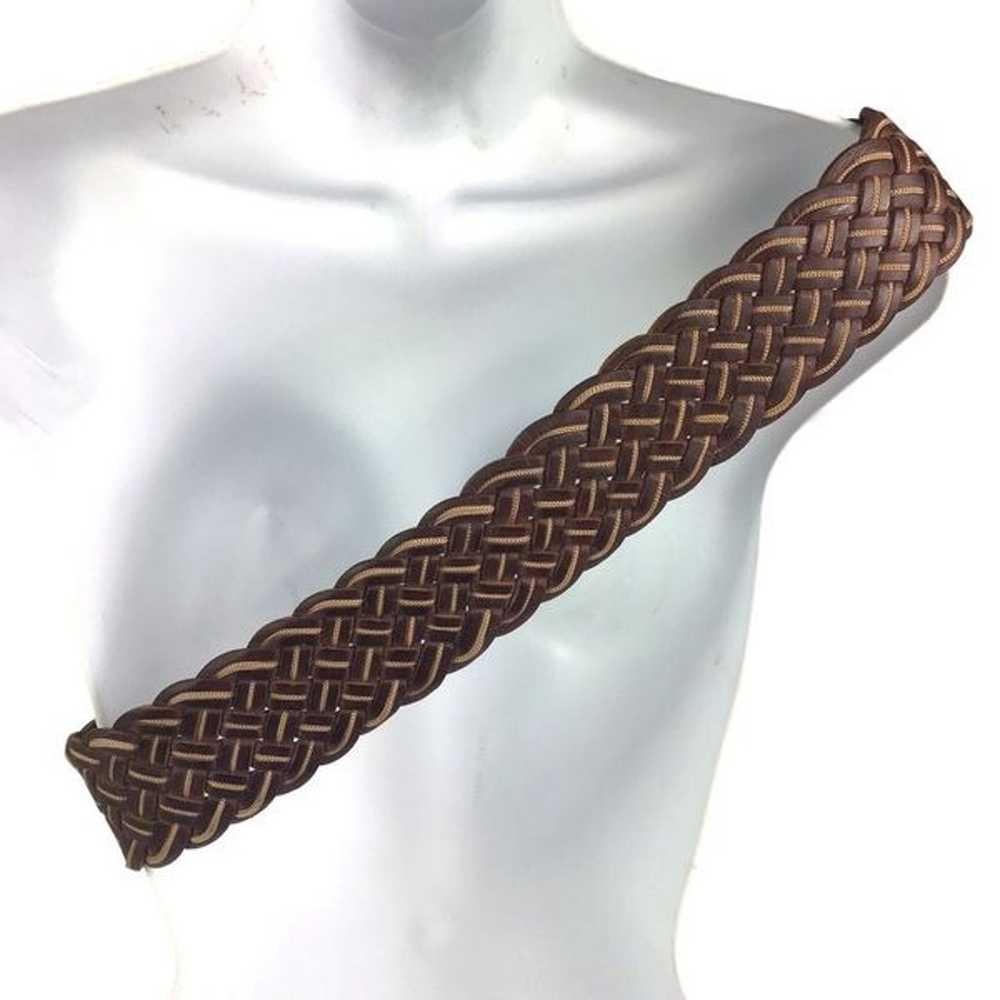 Motif 56 Vintage Braided Woven Wide Leather Belt … - image 3
