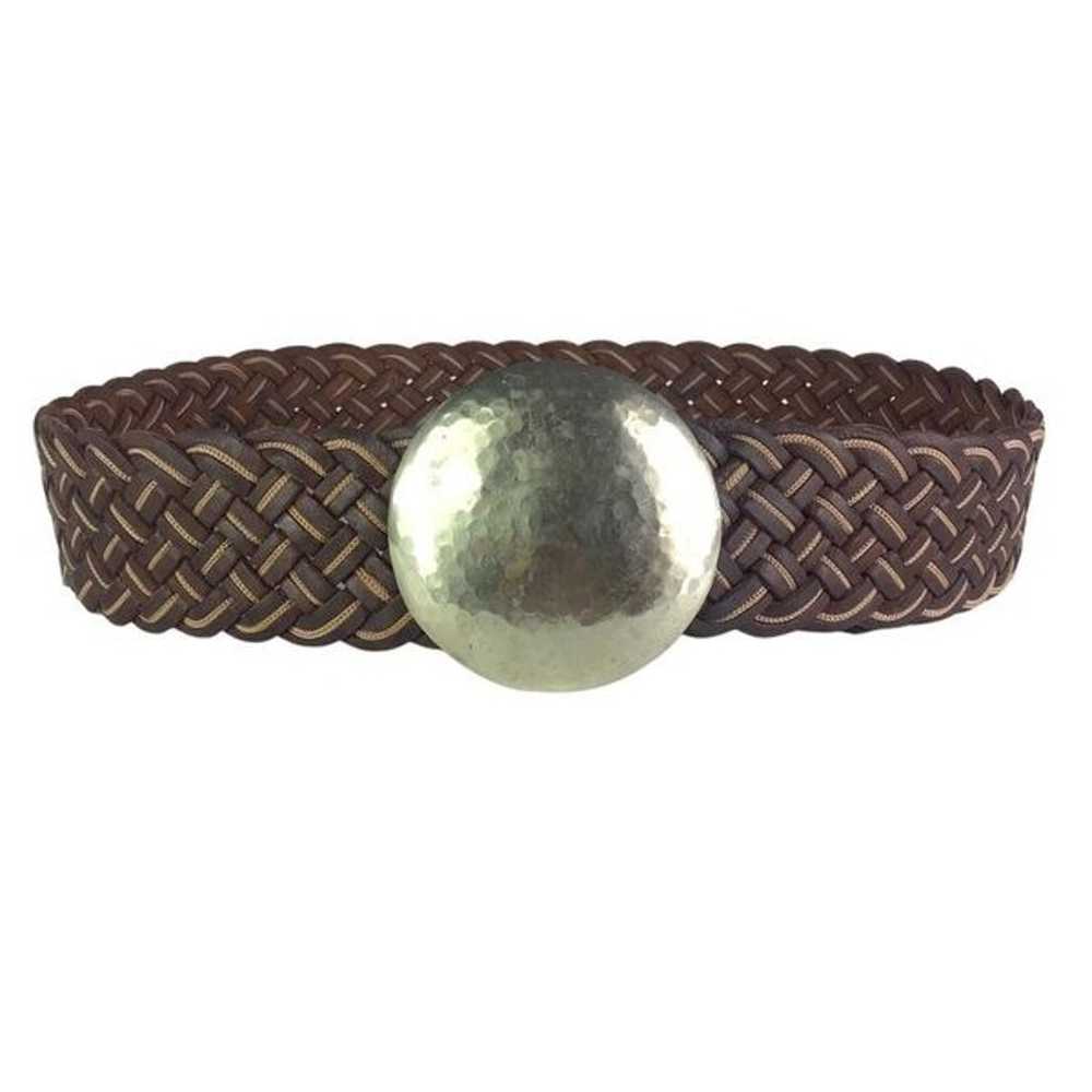 Motif 56 Vintage Braided Woven Wide Leather Belt … - image 4