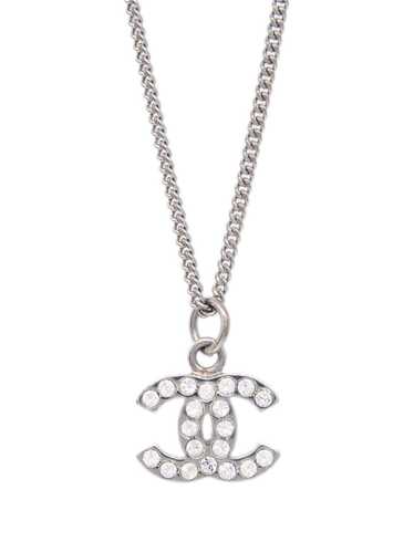 CHANEL Pre-Owned 2007 CC rhinestone necklace - Si… - image 1