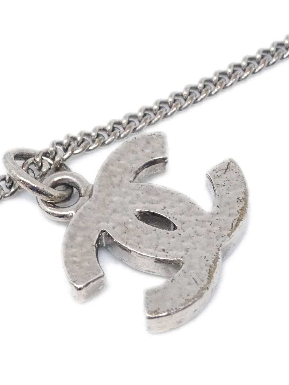 CHANEL Pre-Owned 2007 CC rhinestone necklace - Si… - image 3