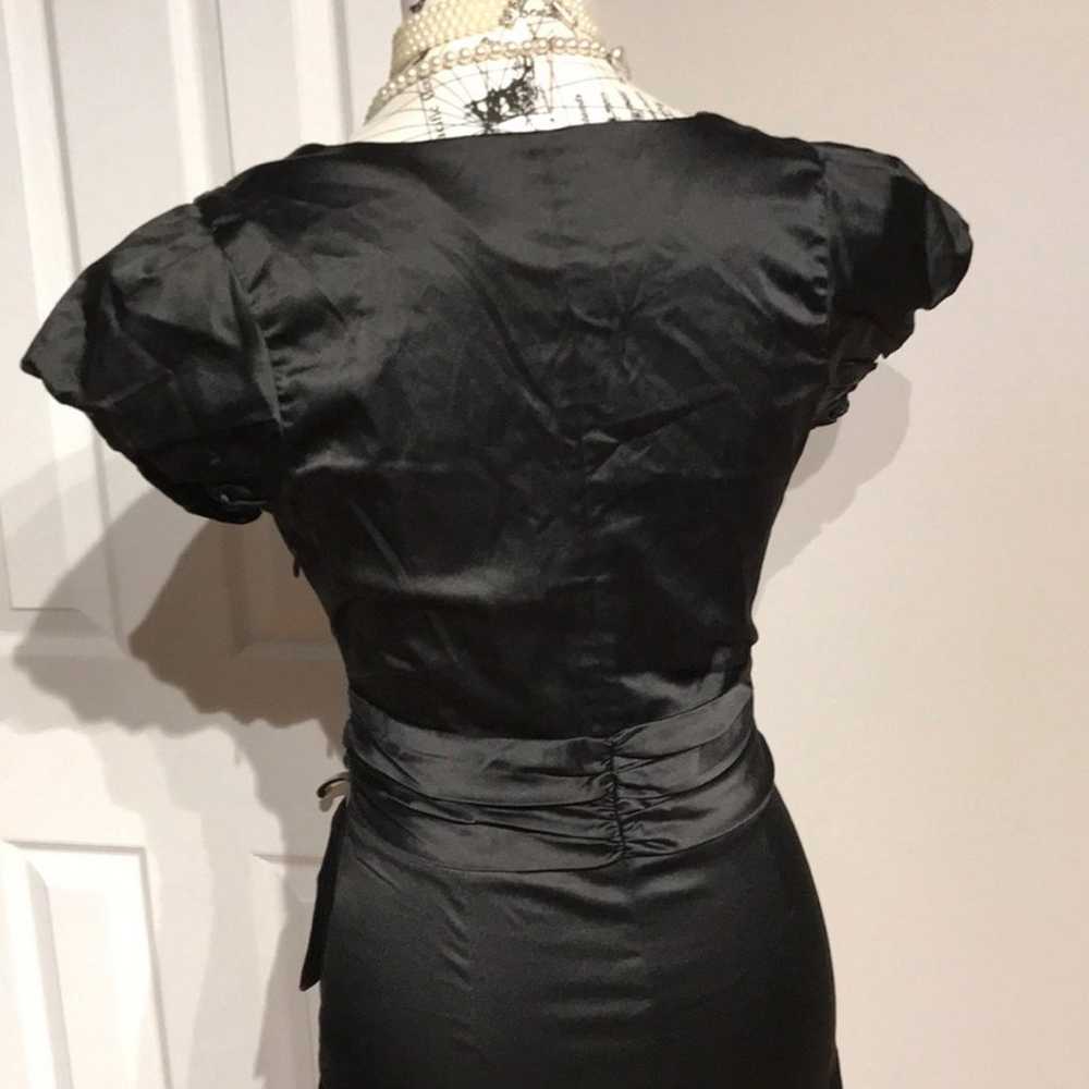 Mieko Mellucci Satin Whimsygoth Ruched Wrap y2k B… - image 4