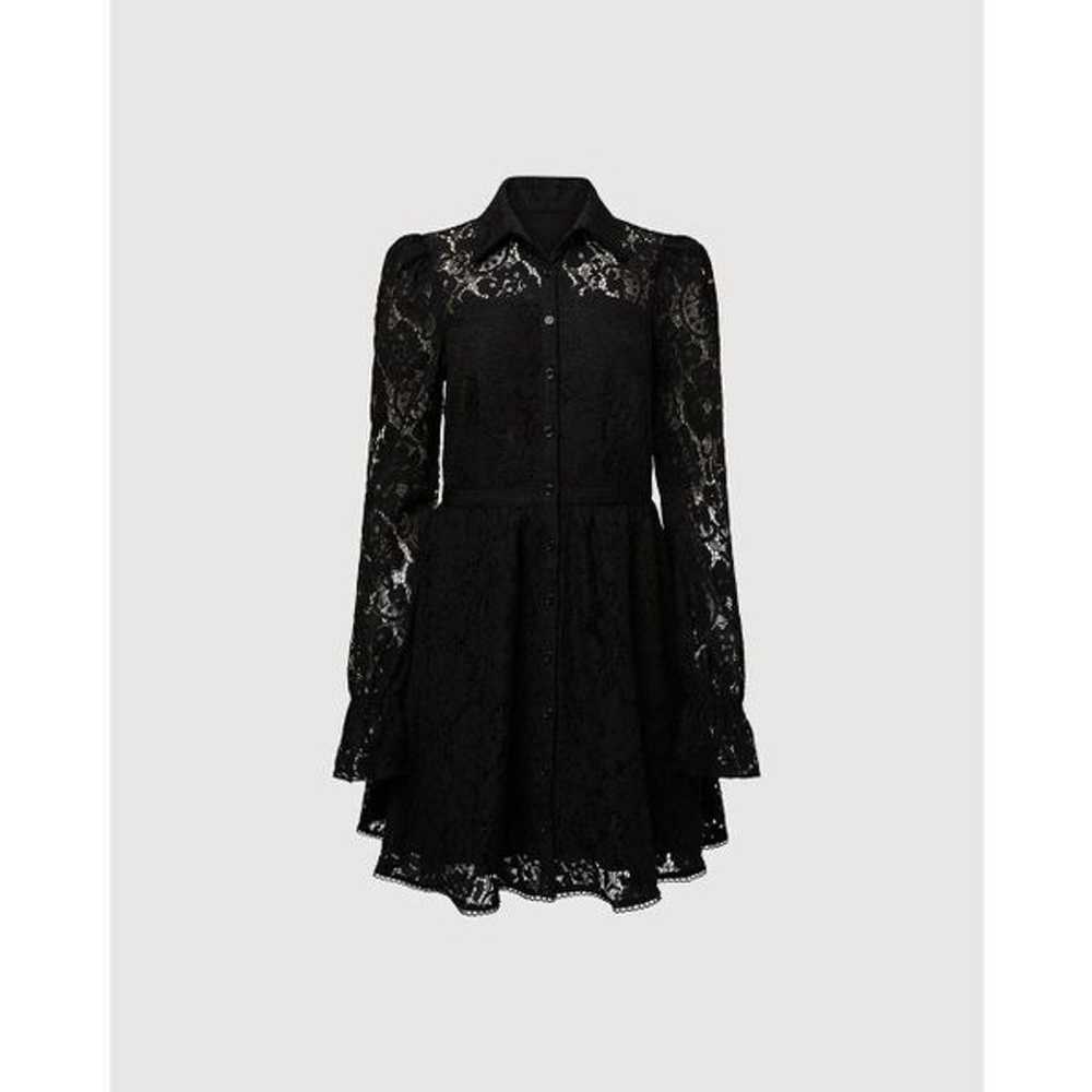 RACHEL PARCELL Chantilly Black Lace Mini Dress si… - image 1