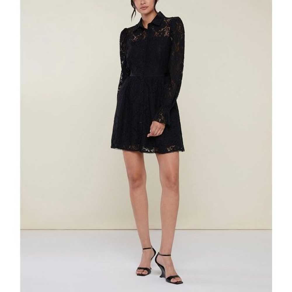 RACHEL PARCELL Chantilly Black Lace Mini Dress si… - image 2