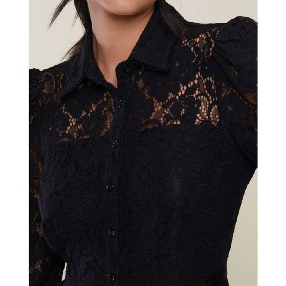 RACHEL PARCELL Chantilly Black Lace Mini Dress si… - image 3