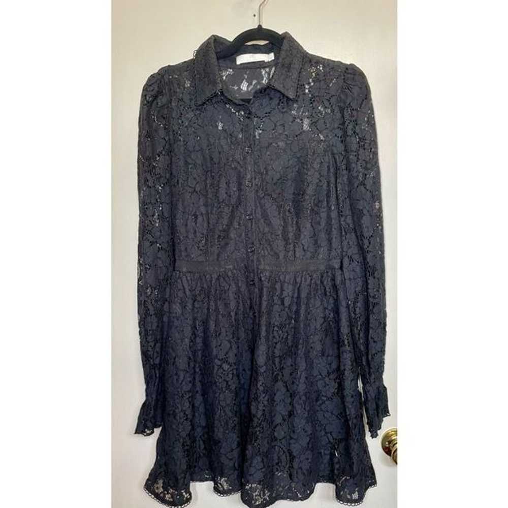 RACHEL PARCELL Chantilly Black Lace Mini Dress si… - image 5