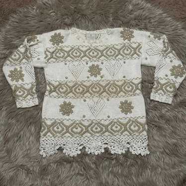 Handknitted vintage express tricot sweater small