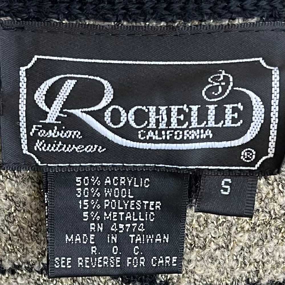 Rochelle Vintage Full Zip Cardigan Sweater with F… - image 8