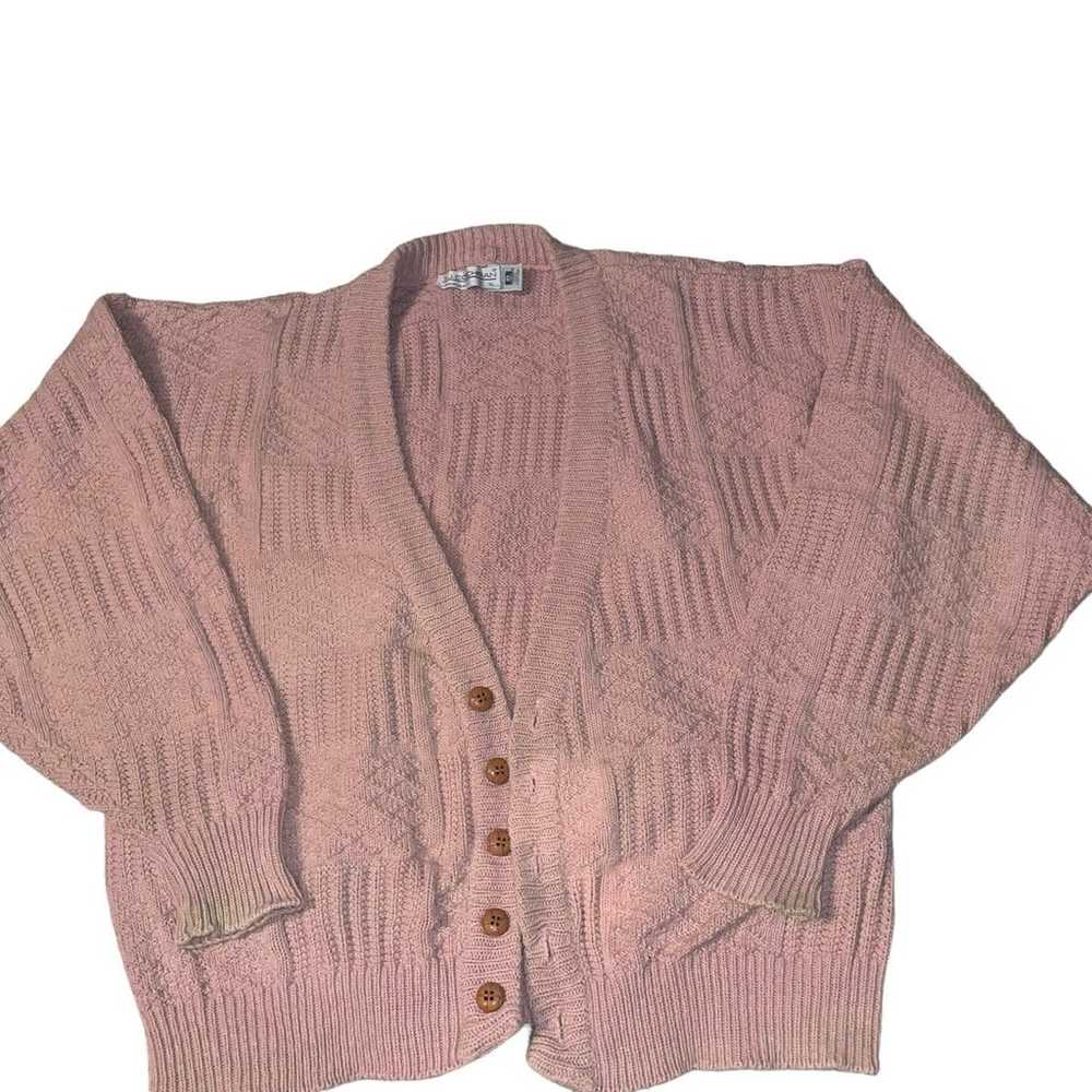 Vintage 80s 90s J.J. Cochran heavy cotton Knit Ca… - image 1