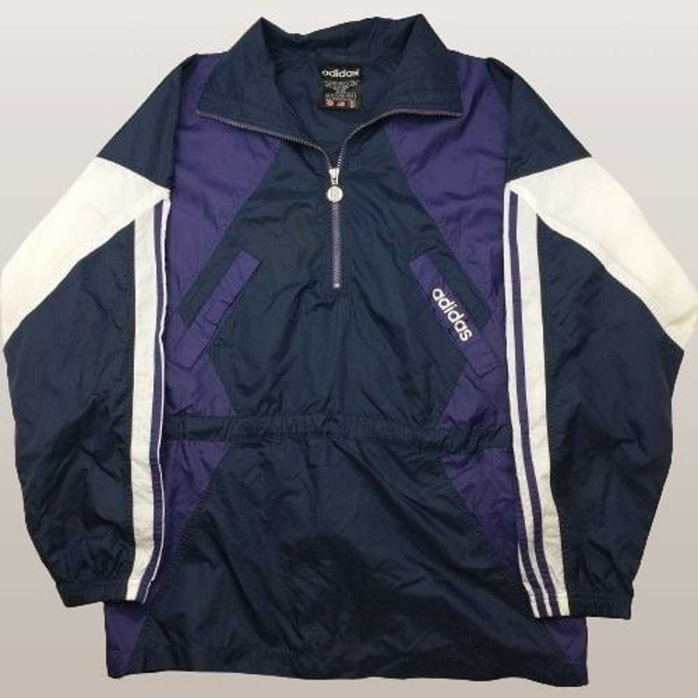 Vintage 90s Y2K Adidas Womens Small Purple Three … - image 1
