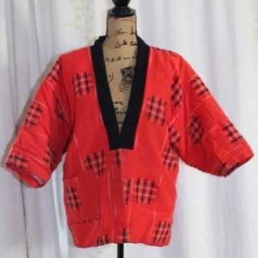 Vintage Japanese Quilted Padded Hanten Kimono Jac… - image 1