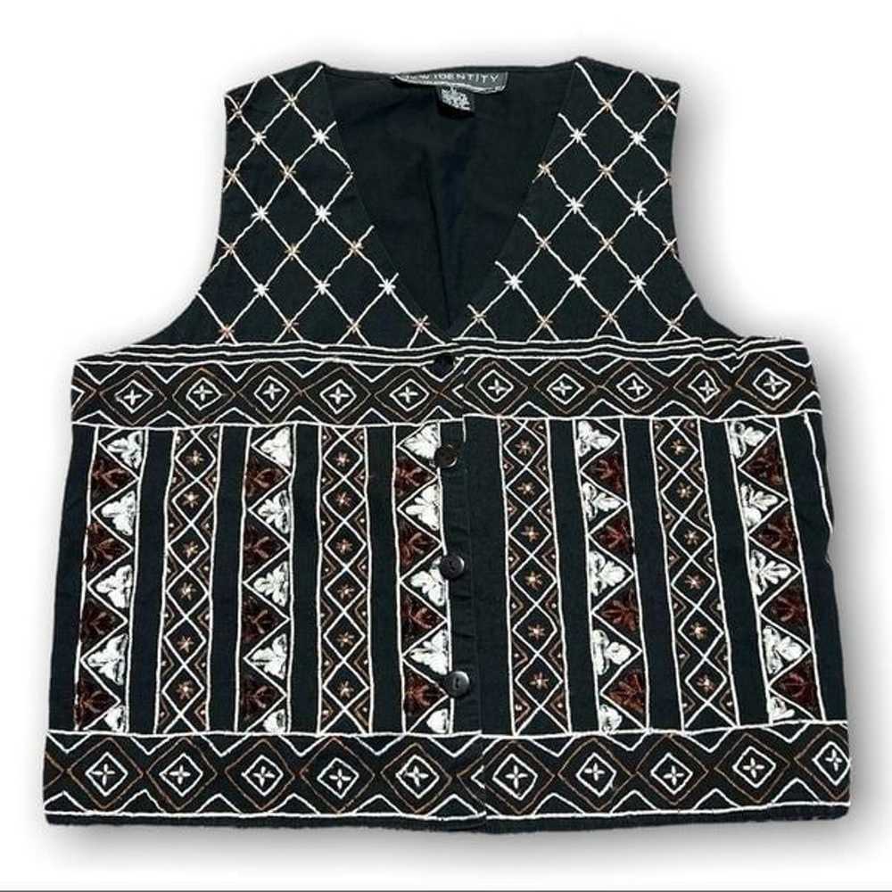 New Identity Women’s Grandmacore Vintage Vest Siz… - image 1