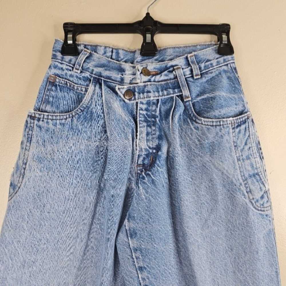 Vintage Sunset Blues High Waisted Pleated jeans s… - image 4