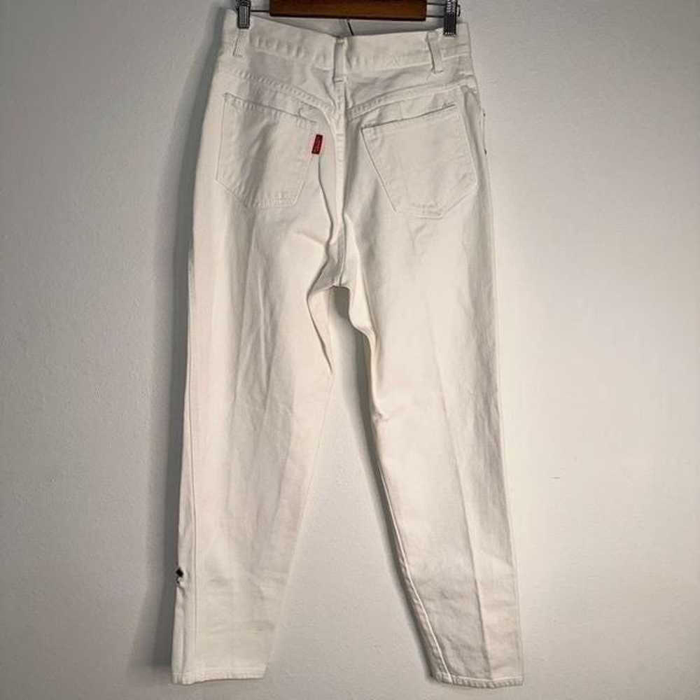 Monique Jeans Womens 13/14 Vintage White Brooch E… - image 9