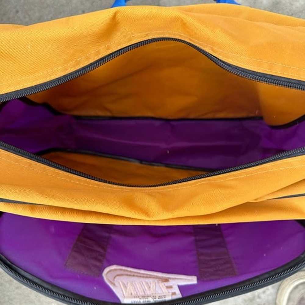 Vintage 90s Nike School Bag Mead Colorful Purple … - image 3