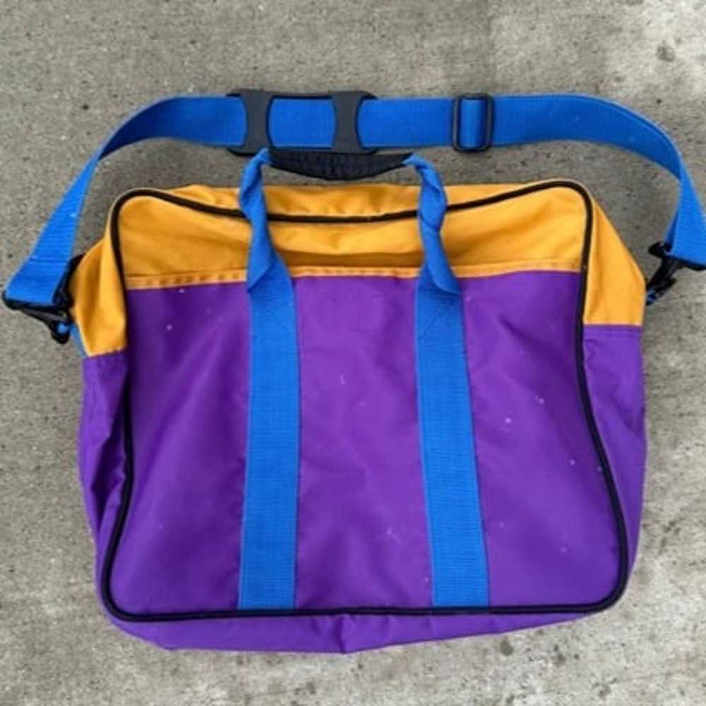 Vintage 90s Nike School Bag Mead Colorful Purple … - image 6