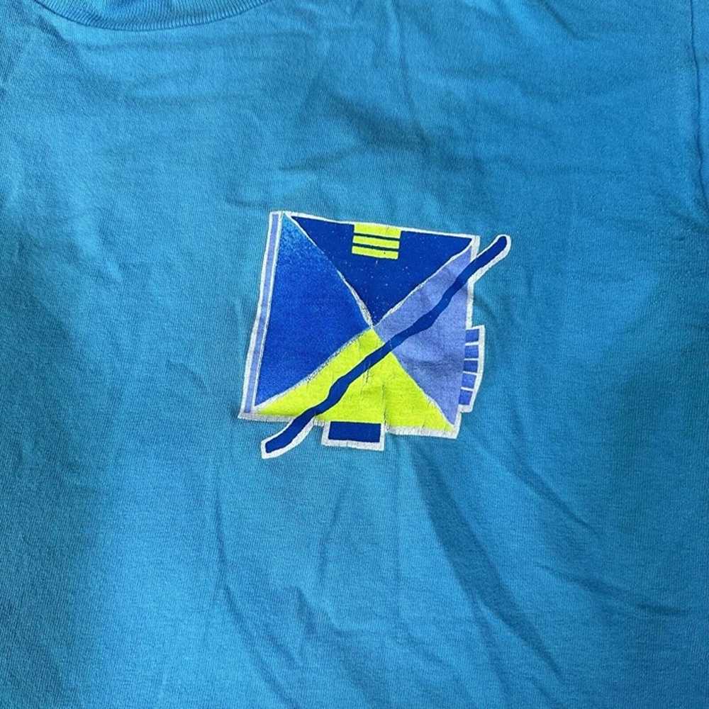 Vintage 90s Nike Blue Geometric Abstract Graphic … - image 2