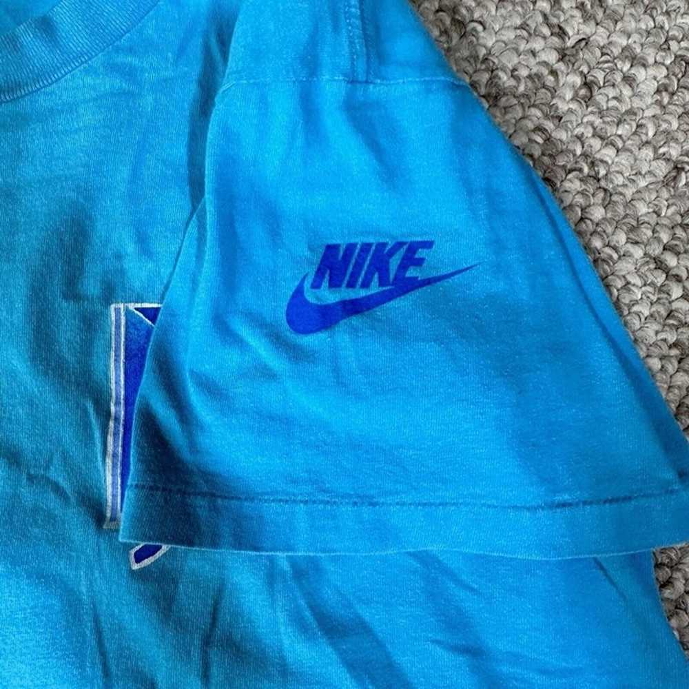 Vintage 90s Nike Blue Geometric Abstract Graphic … - image 4