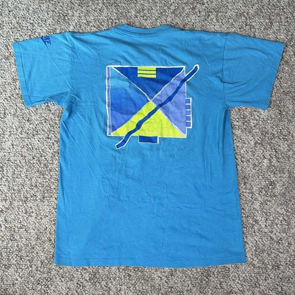Vintage 90s Nike Blue Geometric Abstract Graphic … - image 5