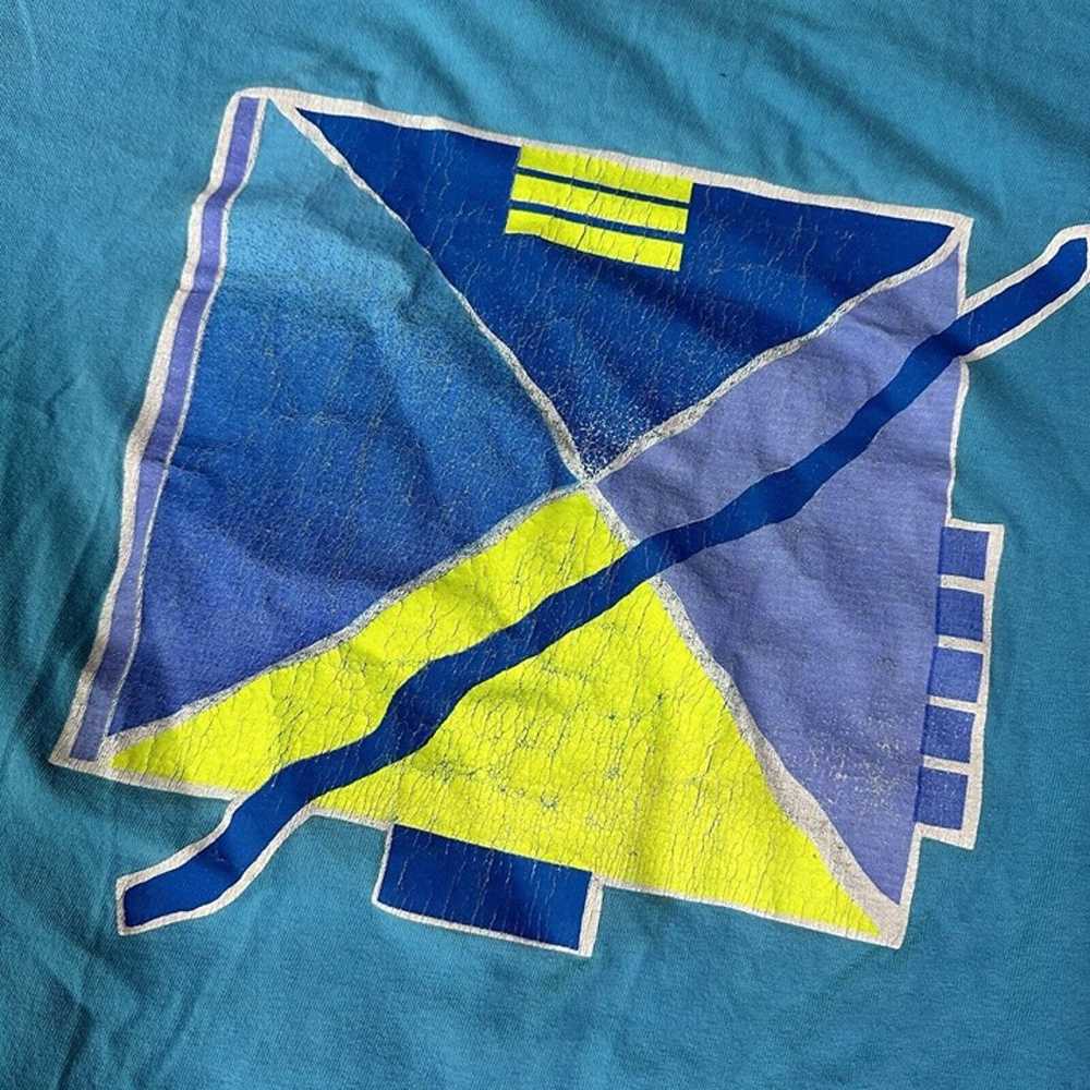 Vintage 90s Nike Blue Geometric Abstract Graphic … - image 6