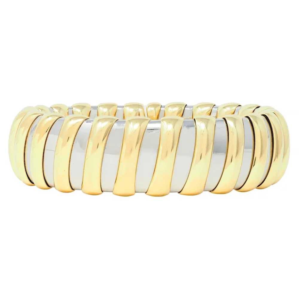 Bulgari 1990s 18 Karat Yellow Gold Stainless Stee… - image 8