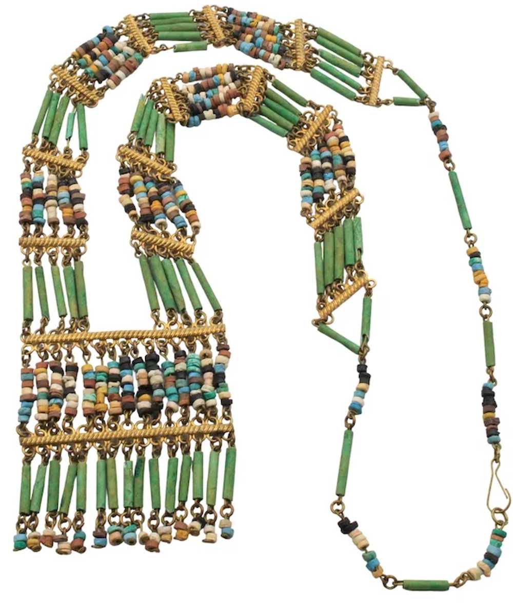 Necklace Earrings Demi Egyptian Faience Mummy Bea… - image 5