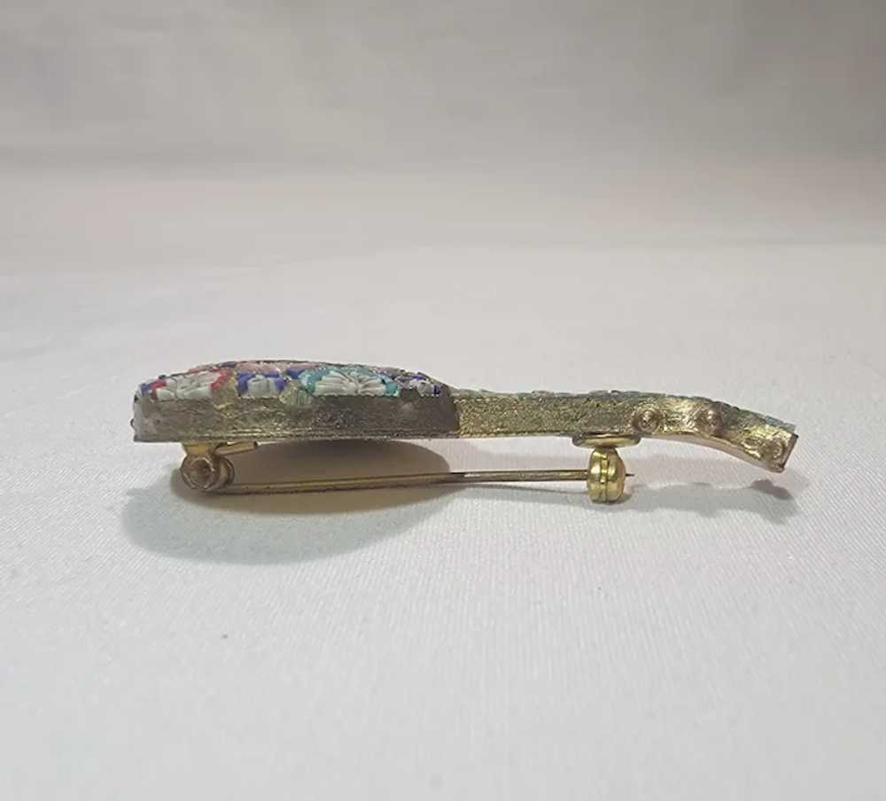 Micromosaic musical instrument brooch - image 10