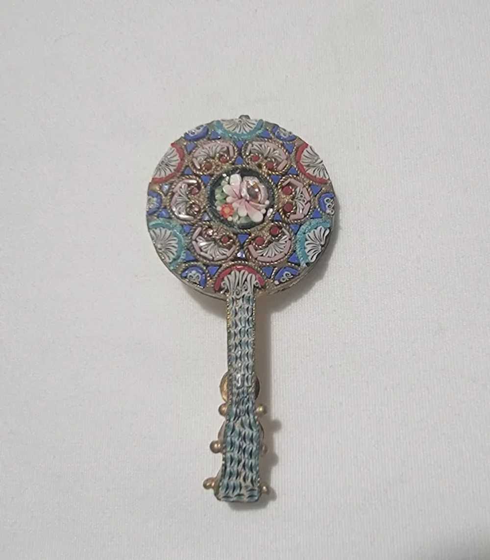 Micromosaic musical instrument brooch - image 9