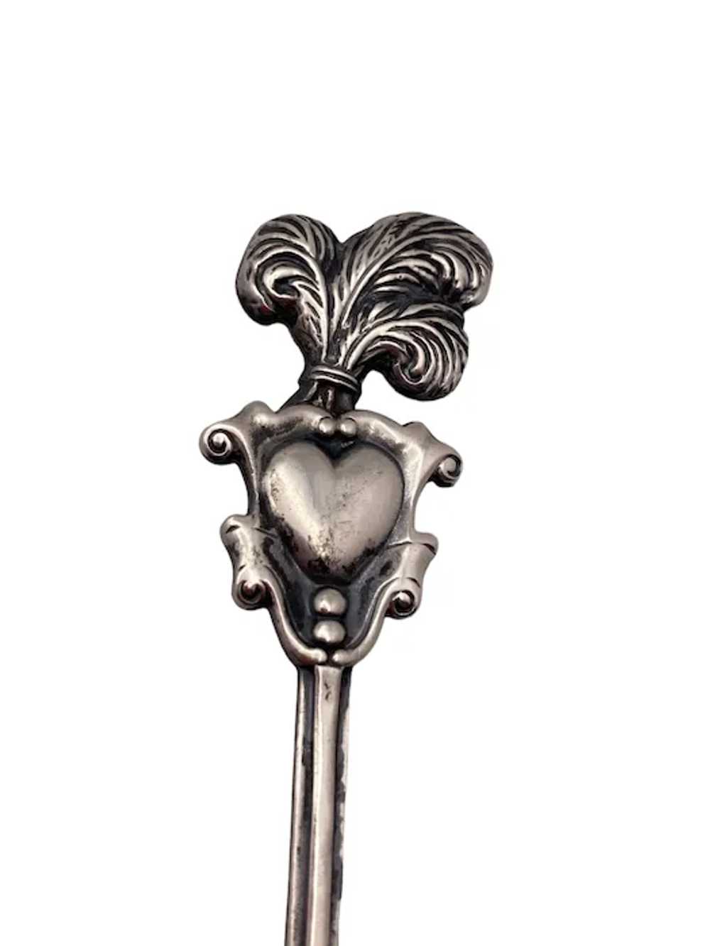 Antique Miniature Sterling Silver Spoon Pin - image 4