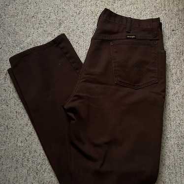 Vintage men’s brown wrangler pants made in USA - image 1