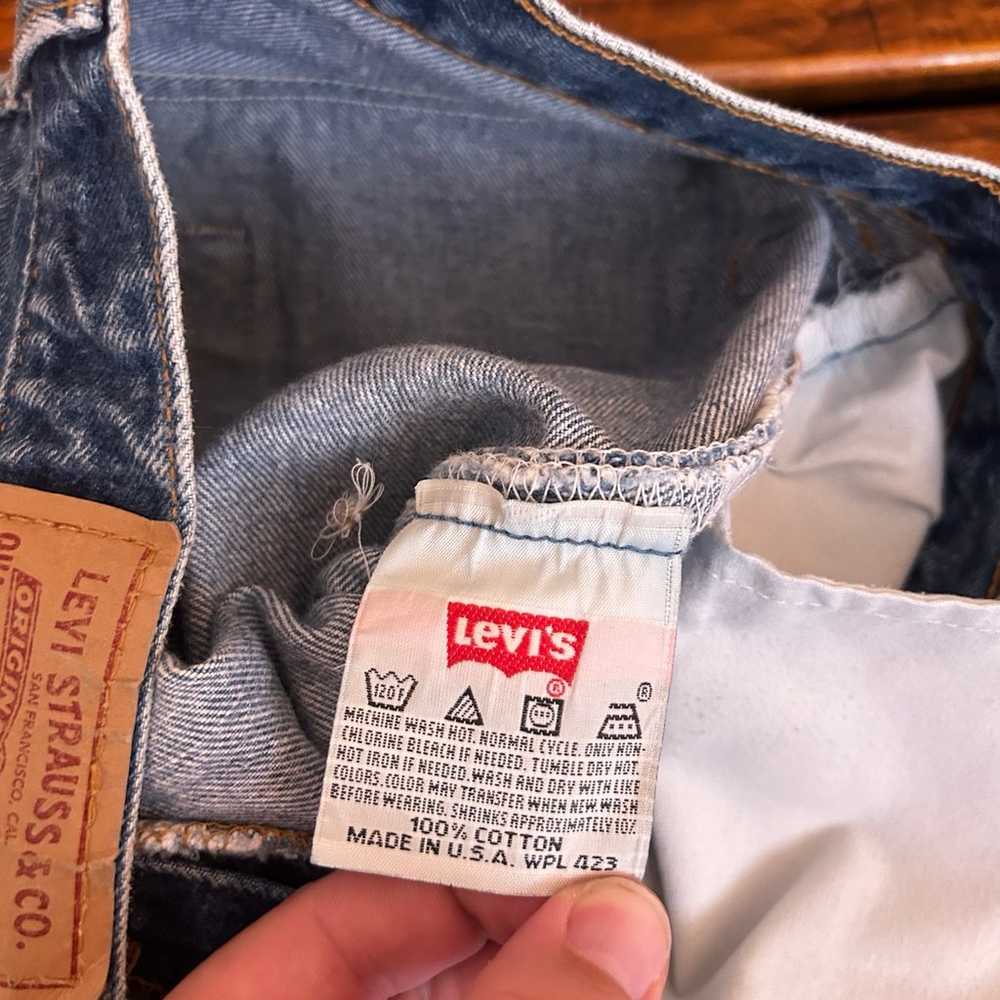 Vintage 90s Levi’s 501XX Jeans Faded Distressed U… - image 11