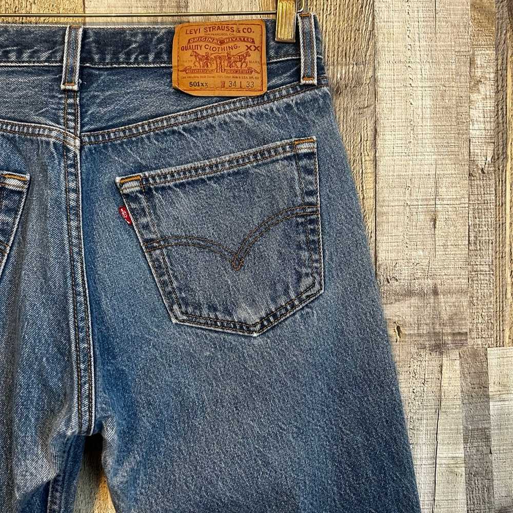 Vintage 90s Levi’s 501XX Jeans Faded Distressed U… - image 2
