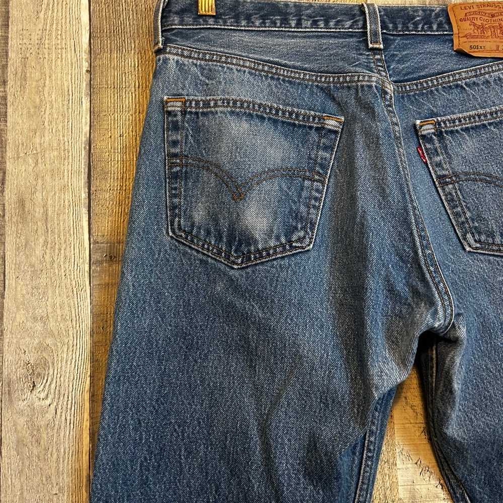 Vintage 90s Levi’s 501XX Jeans Faded Distressed U… - image 3