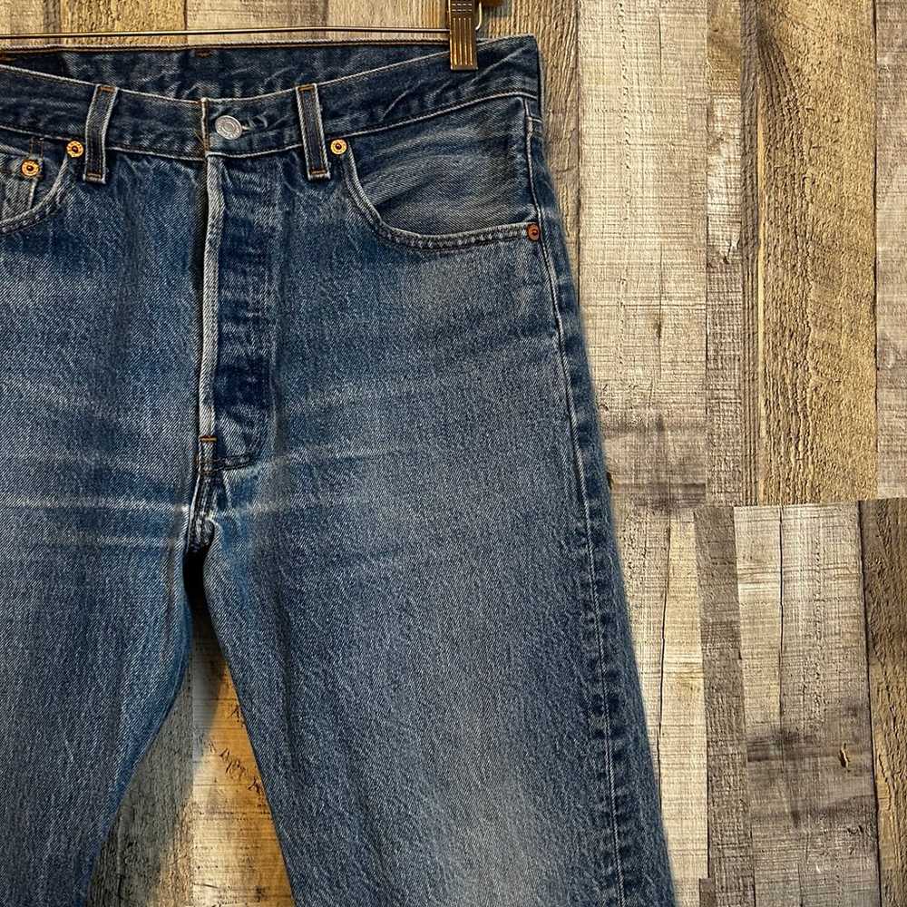 Vintage 90s Levi’s 501XX Jeans Faded Distressed U… - image 8