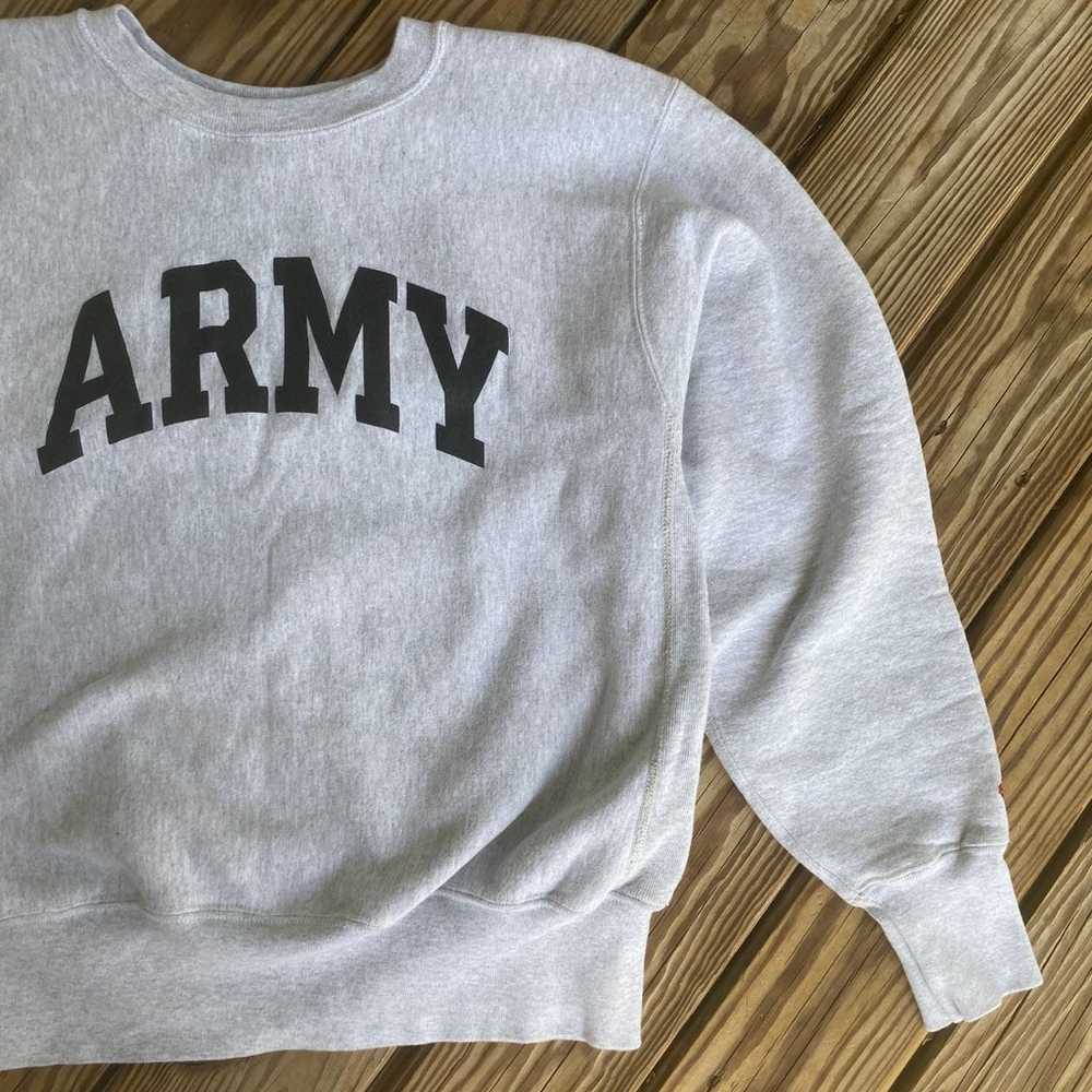 Vintage Army Reverse Weave Crewneck Sweatshirt Me… - image 1