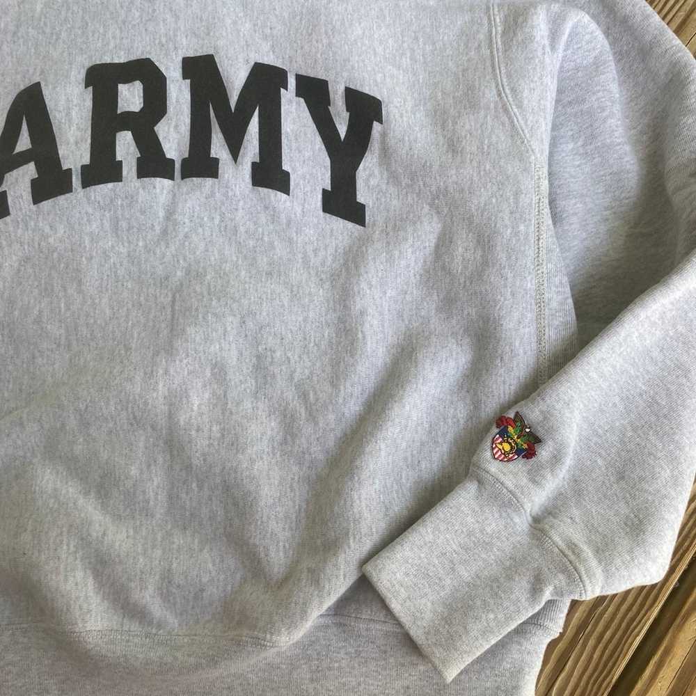 Vintage Army Reverse Weave Crewneck Sweatshirt Me… - image 4