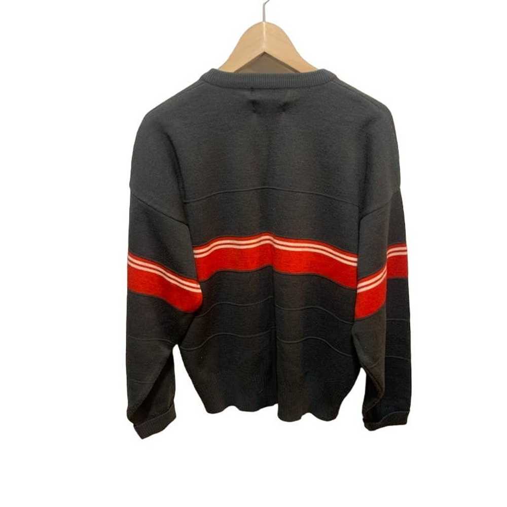 Vintage Tyrolia By Head sweater Ski gray striped … - image 3